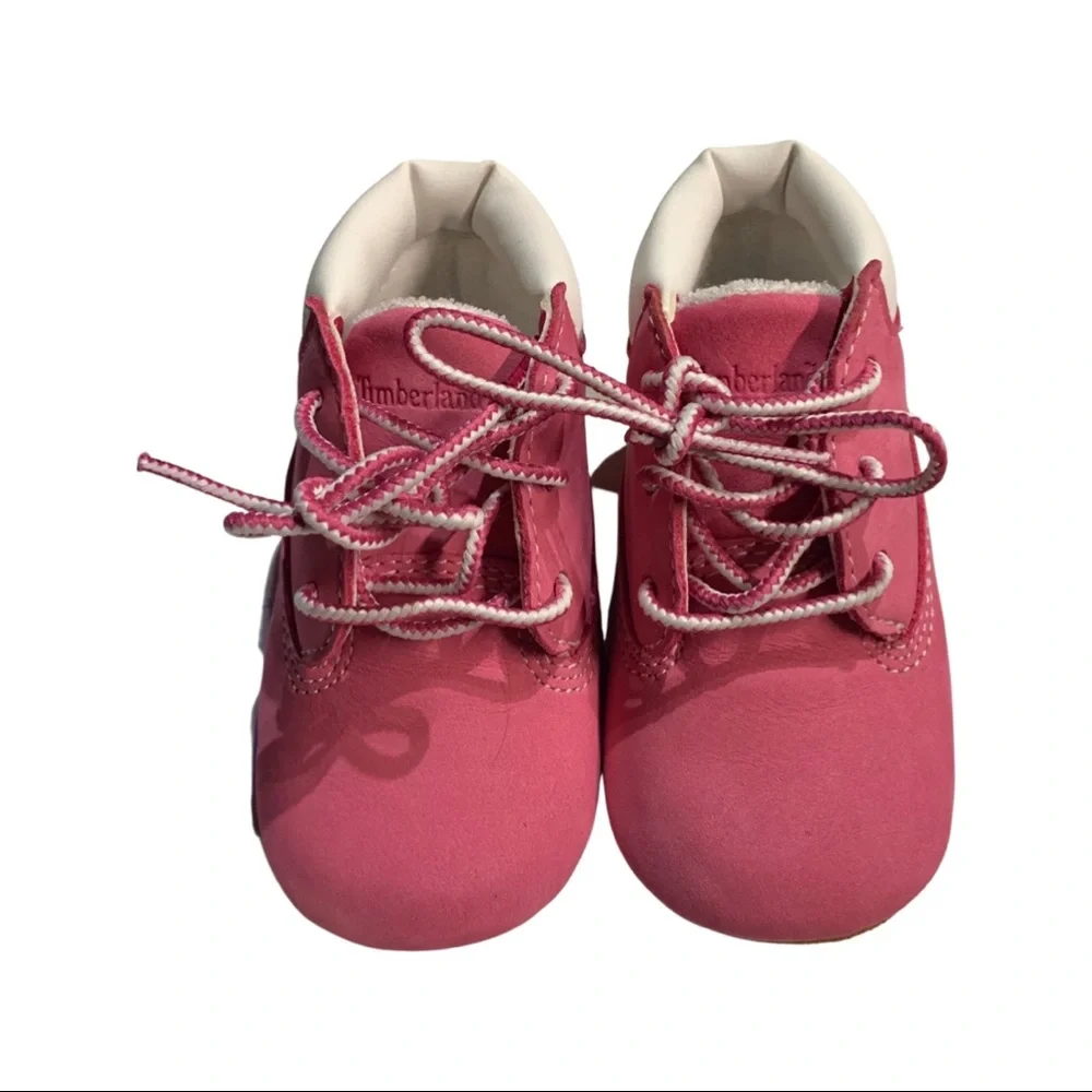 Timberland Pink and White Baby Walker Boots